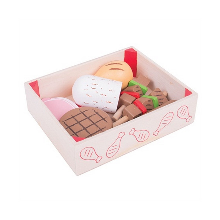 Bigjigs Toys Dřevěné uzeniny v krabičce