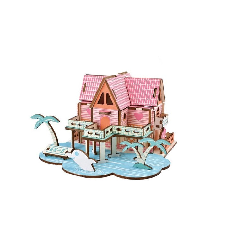Woodcraft Dřevěné 3D puzzle Letní dům