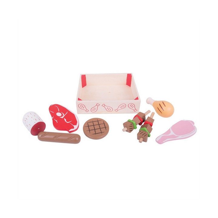 Bigjigs Toys Dřevěné uzeniny v krabičce