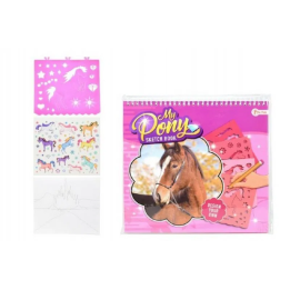 Kreativní blok s doplňky a šablonami My Pony" 26cm Sketch Book"