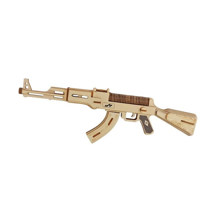 Woodcraft Dřevěné 3D puzzle Samopal AK47