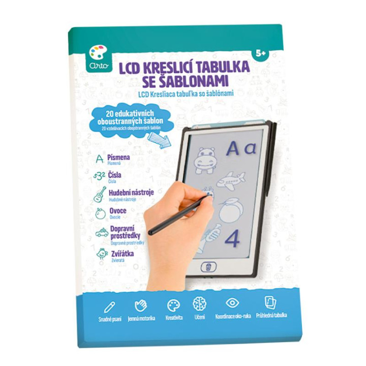 ARTO LCD Kreslicí tabulka se šablonami