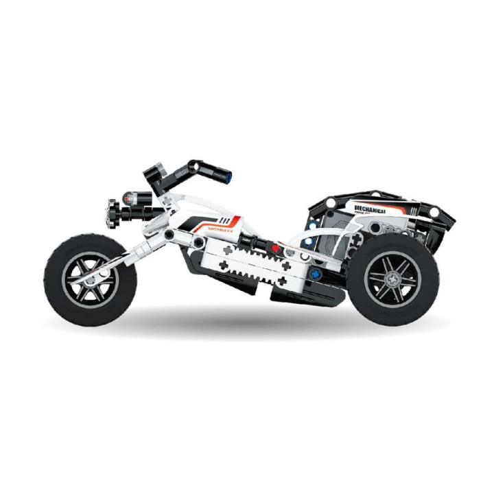 Stavebnice iM.MASTER motorka plast 198 dílků na zpětné natažení v krabici
