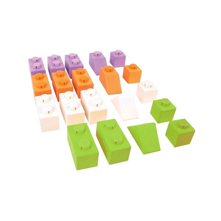 Bigjigs Baby Dřevěné Spojkostky - Basic set