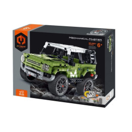 Stavebnice iM.MASTER terénní auto plast 474 dílků na zpětné natažení