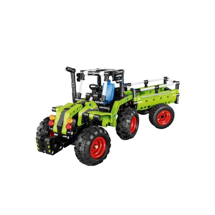 Stavebnice iM.MASTER traktor/traktor s valníkem 2v1 plast 346 dílků