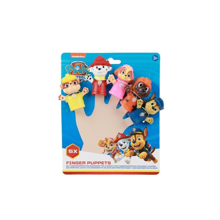 Maňásek prstový 5ks Tlapková patrola/Paw patrol gumový, 6cm