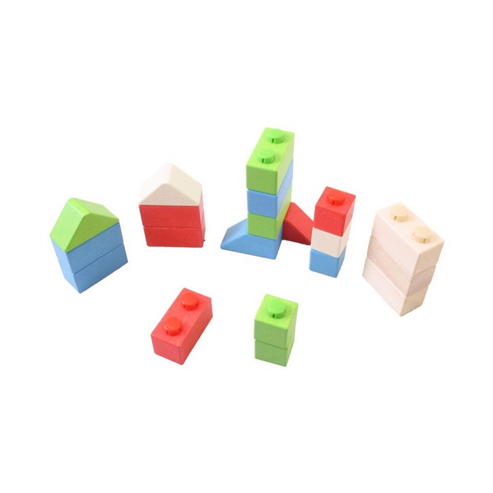 Bigjigs Baby Dřevěné Spojkostky - Primary set