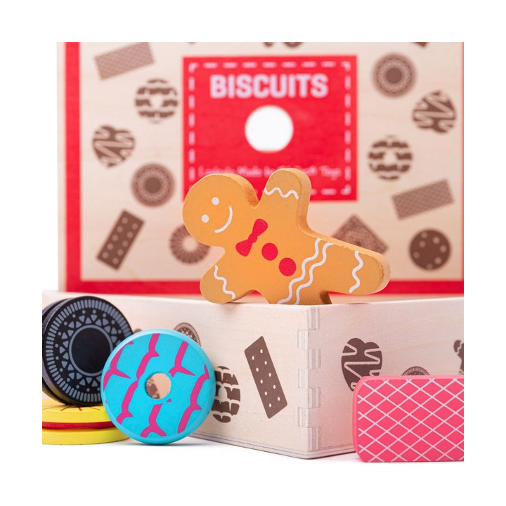 Bigjigs Toys Box s dřevěnými sušenkami
