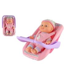 Panenka miminko 20 cm v nosítku/autosedačce
