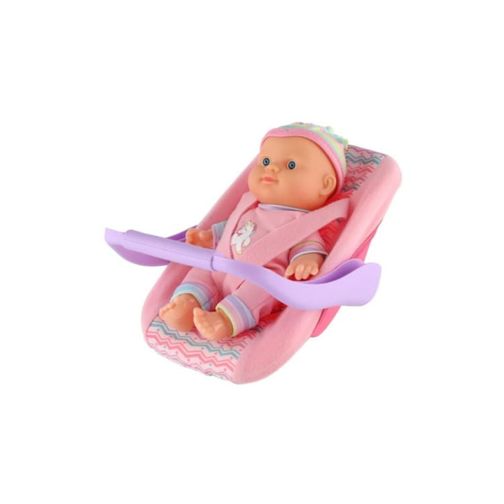 Panenka miminko 20 cm v nosítku/autosedačce