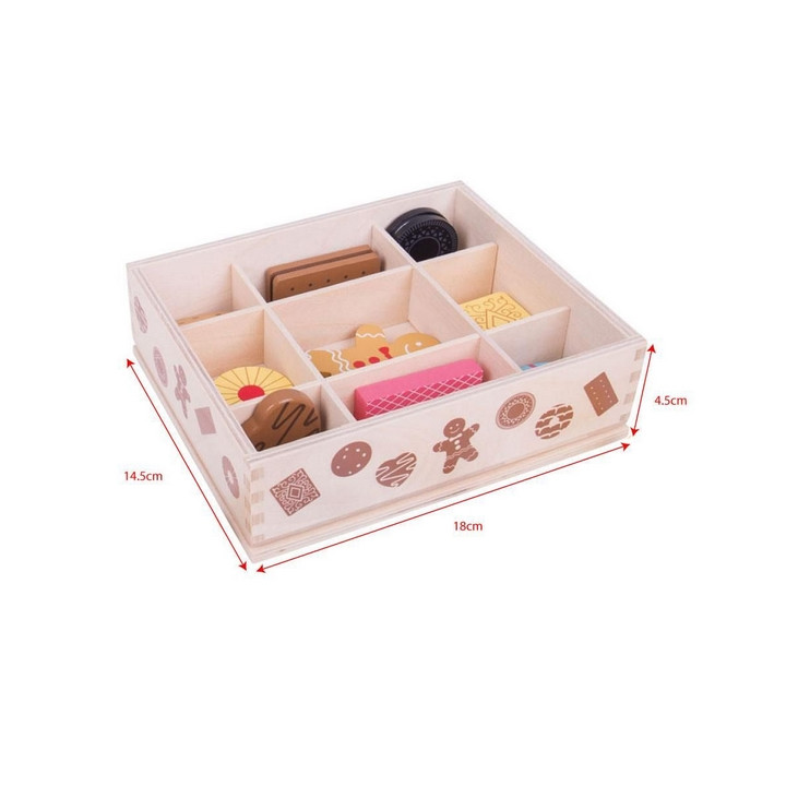 Bigjigs Toys Box s dřevěnými sušenkami