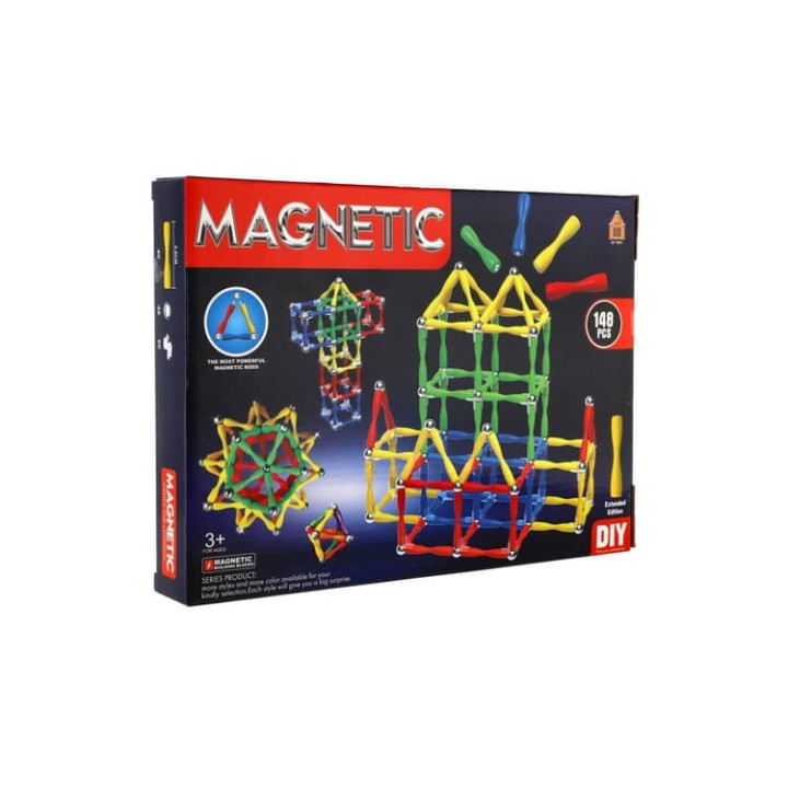Magnetická stavebnice 148ks plast/kov