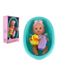 Panenka miminko 26cm s vaničkou a doplňky