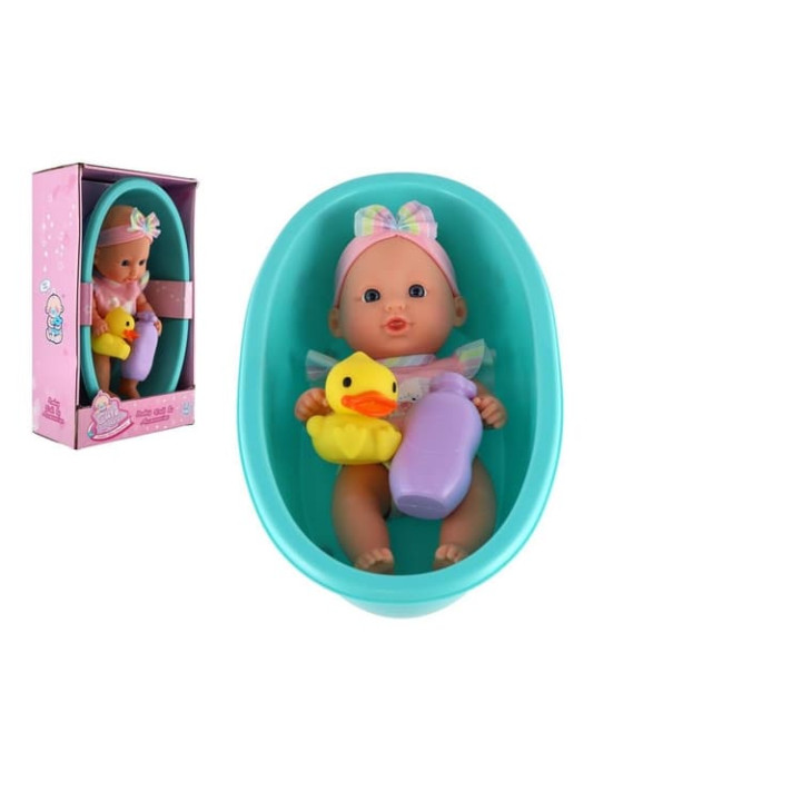 Panenka miminko 26cm s vaničkou a doplňky