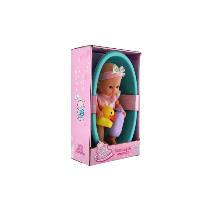 Panenka miminko 26cm s vaničkou a doplňky