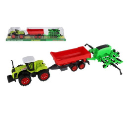 Traktor s vlekem a bránami 55cm na setrvačník