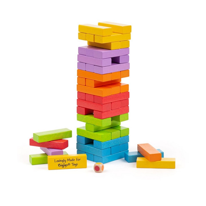 Bigjigs Toys Barevná Jenga