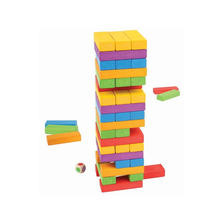 Bigjigs Toys Barevná Jenga