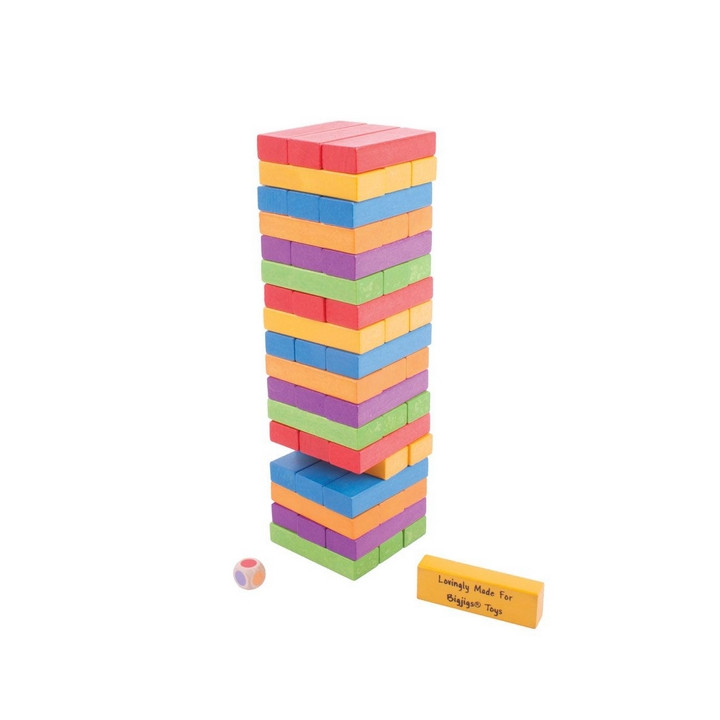 Bigjigs Toys Barevná Jenga
