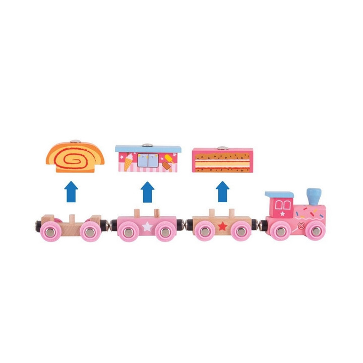 Bigjigs Rail Sladký expres + 3 koleje