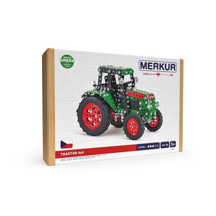 Merkur - Traktor 4x4 zelený, 567 dílků