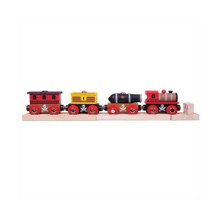 Bigjigs Rail Pirátský vlak + 3 koleje