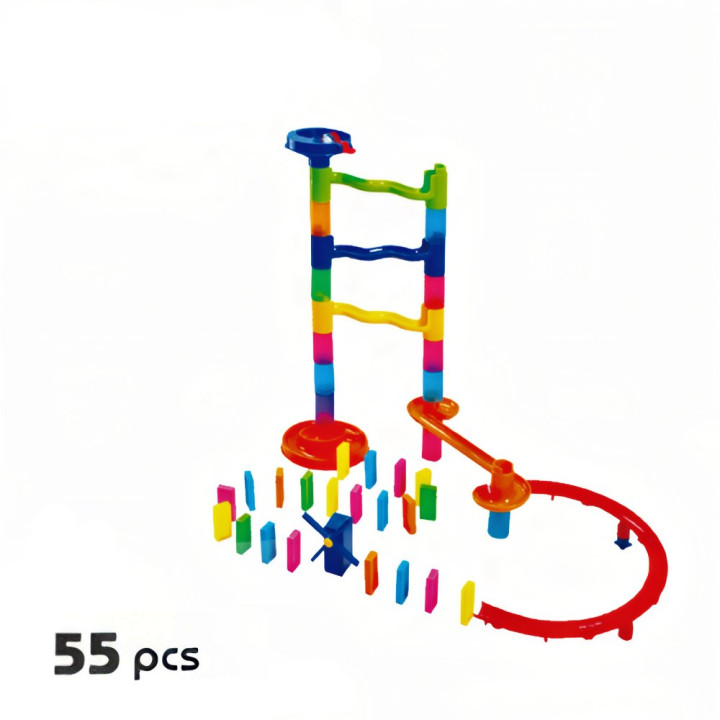 Kuličková dráha a domino 55 ks