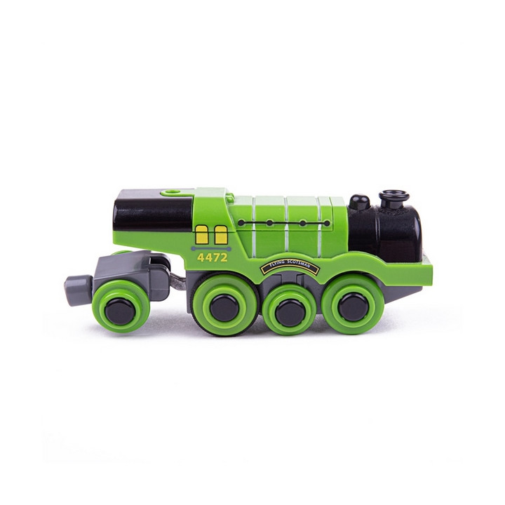 Bigjigs Rail Elektrická lokomotiva Flying Scotsman zelená