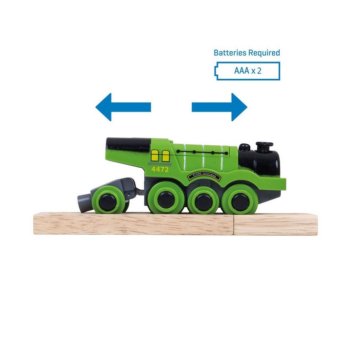 Bigjigs Rail Elektrická lokomotiva Flying Scotsman zelená