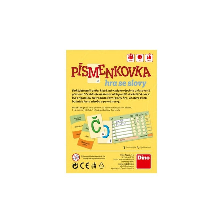 PÍSMENKOVKA Cestovní hra
