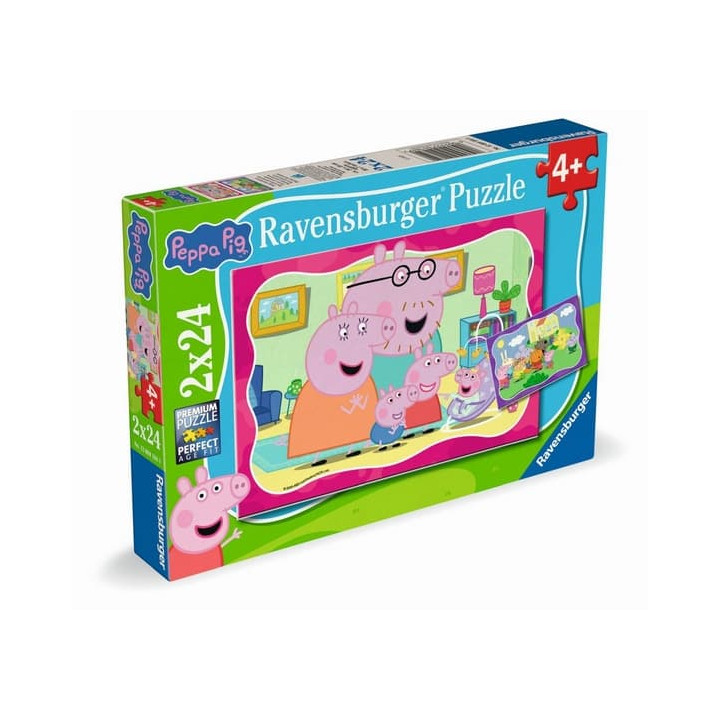 Puzzle Prasátko Peppa 2x24 dílků