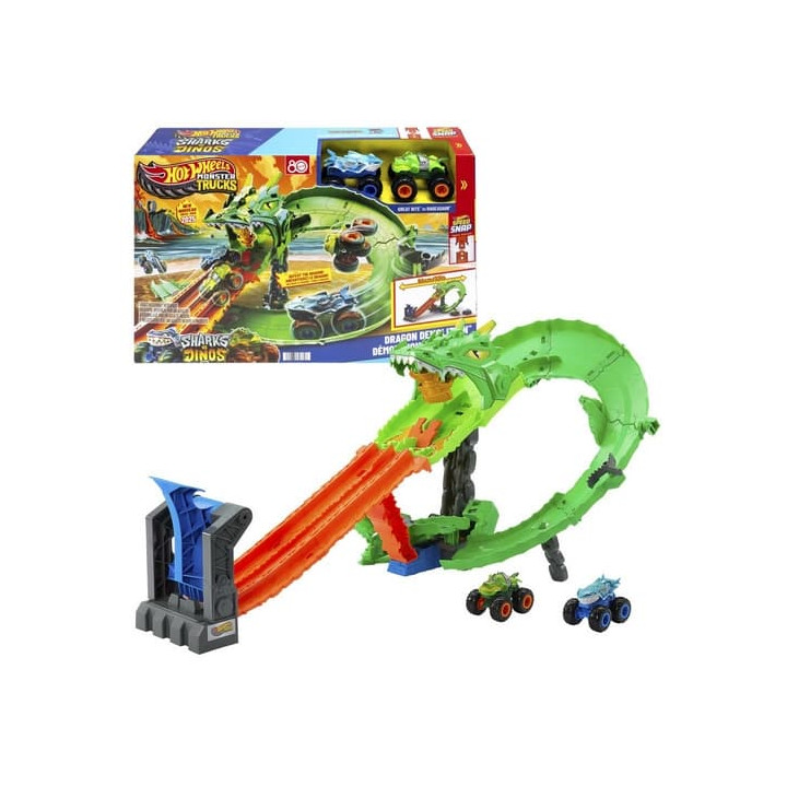 Hot Wheels Monster trucks dráha dračí zkáza