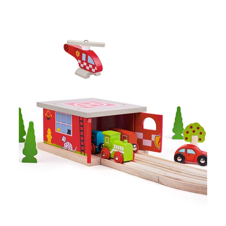 Bigjigs Rail Depo hasičská stanice