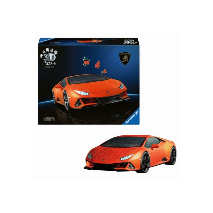 Iconics 3D puzzle Lamborghini Huracán Evo oranžové