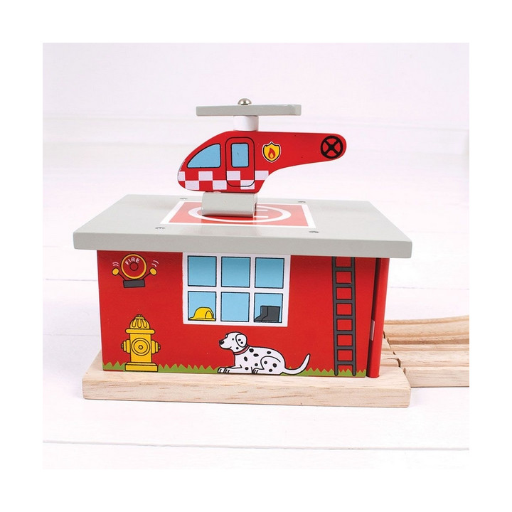 Bigjigs Rail Depo hasičská stanice