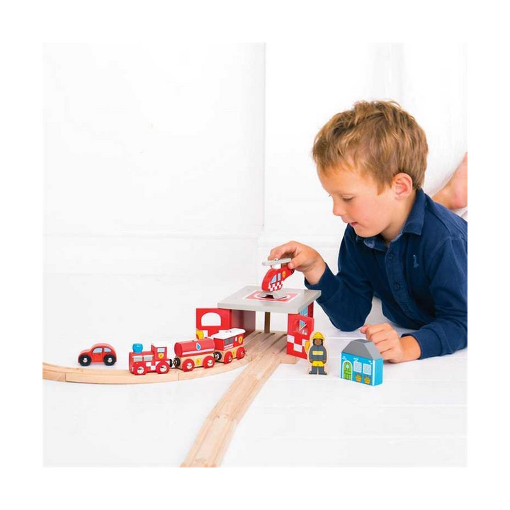 Bigjigs Rail Depo hasičská stanice