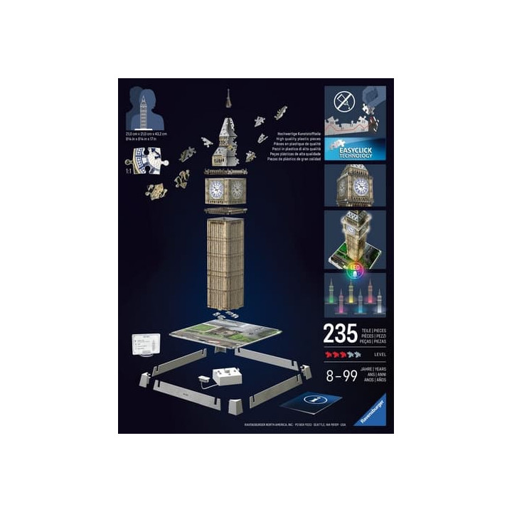 Iconics 3D puzzle Big Ben (Noční edice)