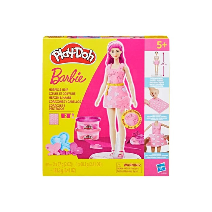 Play-Doh Barbie vlasy a srdce