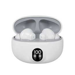 Bluetooth sluchátka s mikrofonem bílé