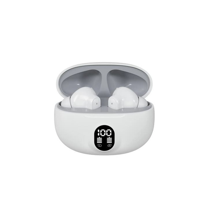 Bluetooth sluchátka s mikrofonem bílé