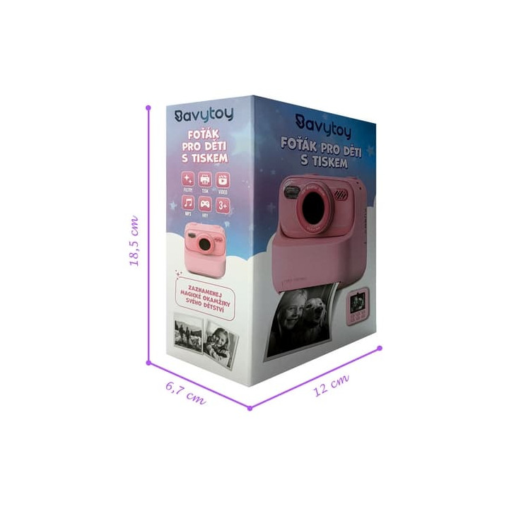 Fialový foťák s termotiskem + 32GB karta zdarma