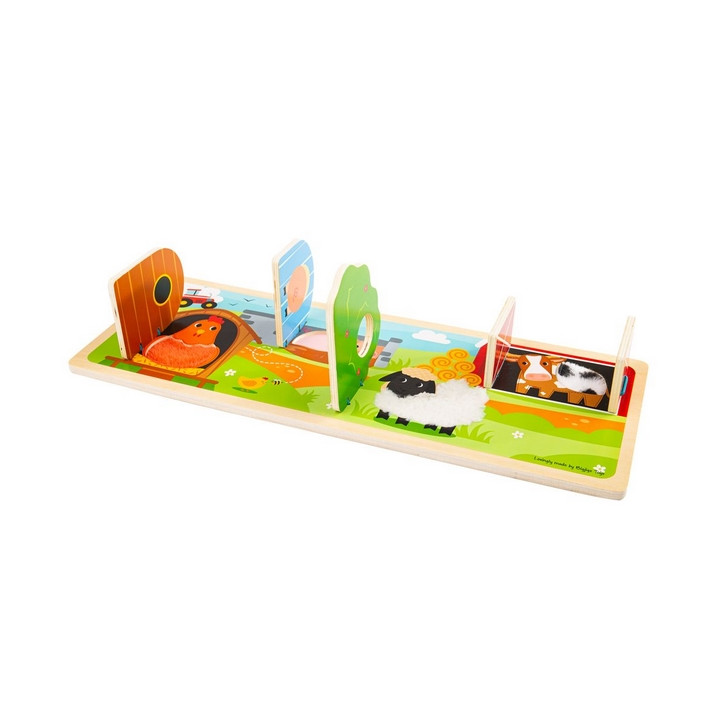 Bigjigs Toys Senzorické puzzle farma