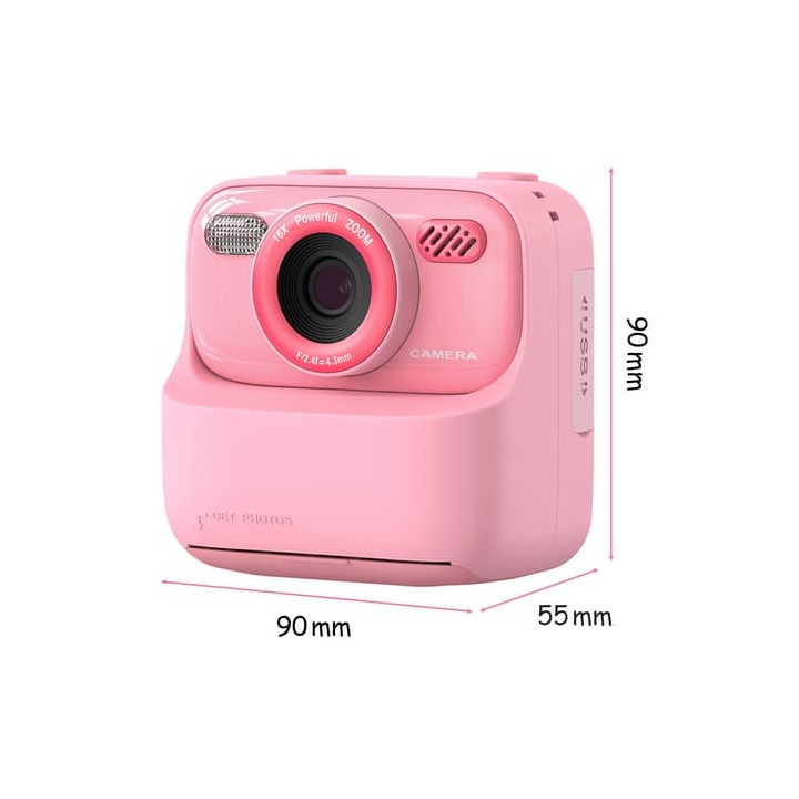 Růžový foťák s termotiskem + 32GB karta zdarma