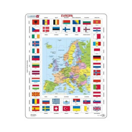 EVROPA MAPA / VLAJKY 70 d. EDU Puzzle