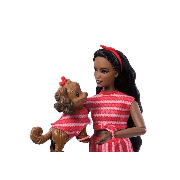 Barbie panenka styl pro dva - proužky