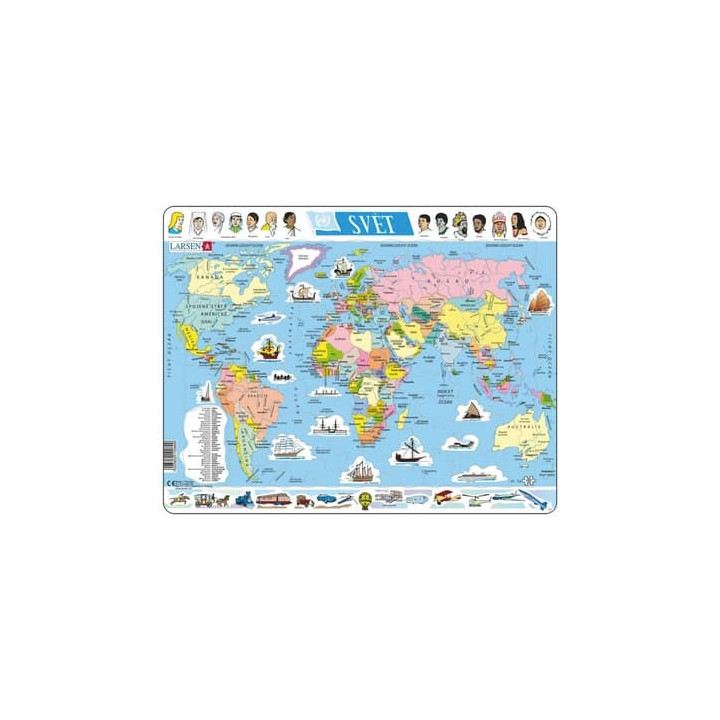 Puzzle Edu politická mapa světa 107 dílků