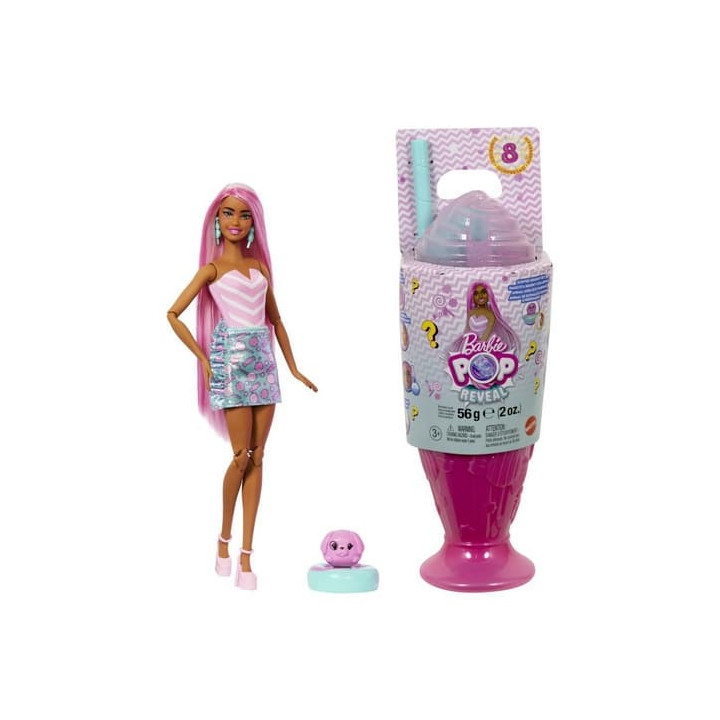 Barbie POP Reveal Barbie odměny – růžová