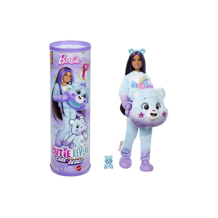 BARBIE CUTIE REVEAL BARBIE A STAROSTLIVÍ MEDVÍDCI SÉRIE 2 - FIALOVÁ