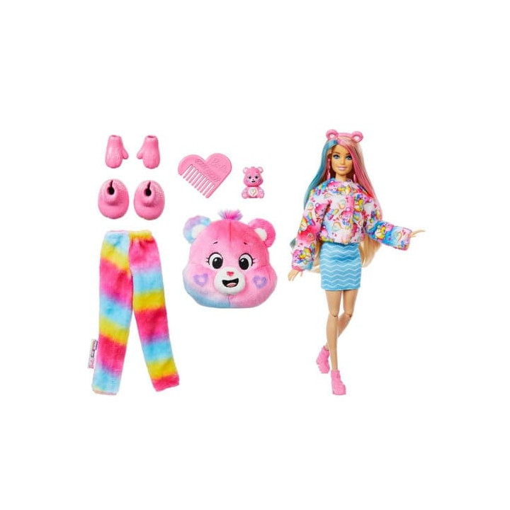 BARBIE CUTIE REVEAL BARBIE A STAROSTLIVÍ MEDVÍDCI SÉRIE 2 - RŮŽOVÁ